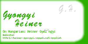 gyongyi heiner business card